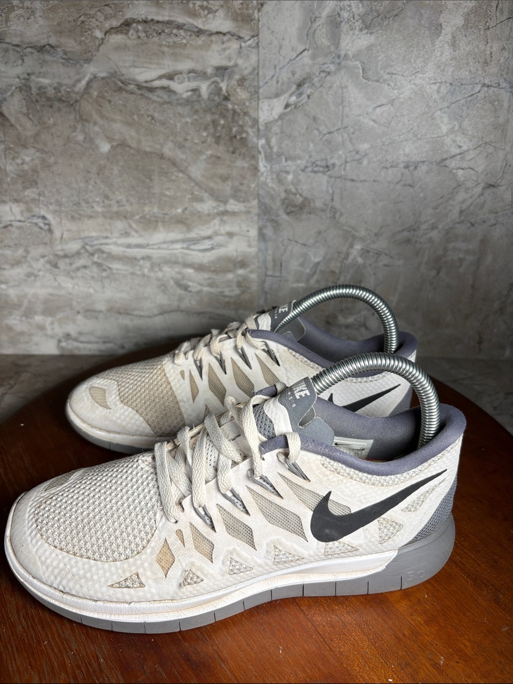 Nike Free 5.0 Women’s Size 7.5 'White Cool Grey’ Athletic Running Shoes